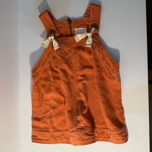 Maeve by Anthropology Orange Sleeveless Dress with Bow Accents Girls Size 4